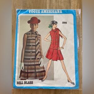 Vogue American Designer Bill Blass V1906 Sz 10 UNCUT